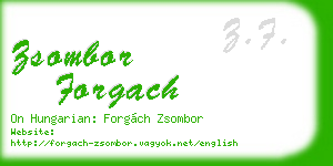 zsombor forgach business card